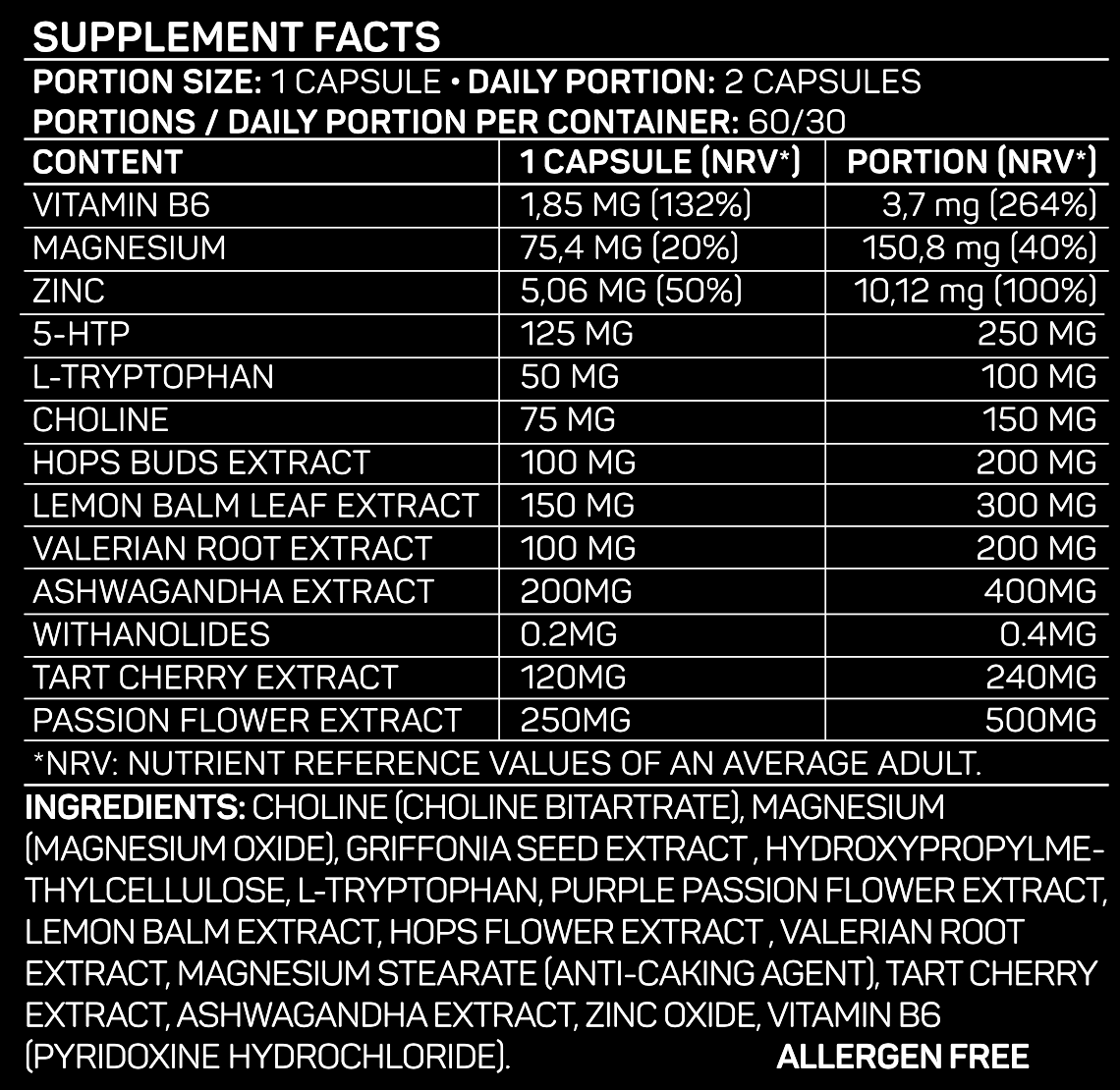 Deep Sleep + Full Restoration With Added Tart Cherry And Passion Flower