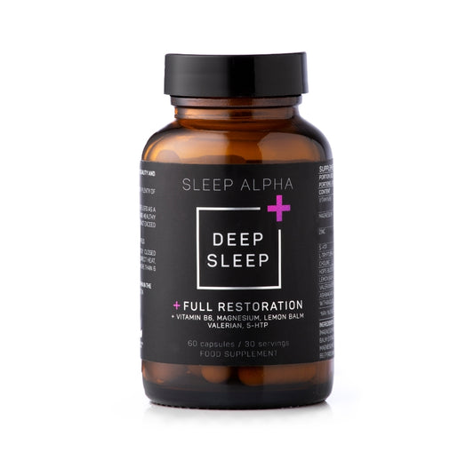 SleepAlpha Deep Sleep – natural sleep support supplement designed to improve sleep quality, reduce insomnia, enhance deep and REM sleep, and restore hormonal balance with 13 scientifically backed ingredients for optimal nighttime restoration.