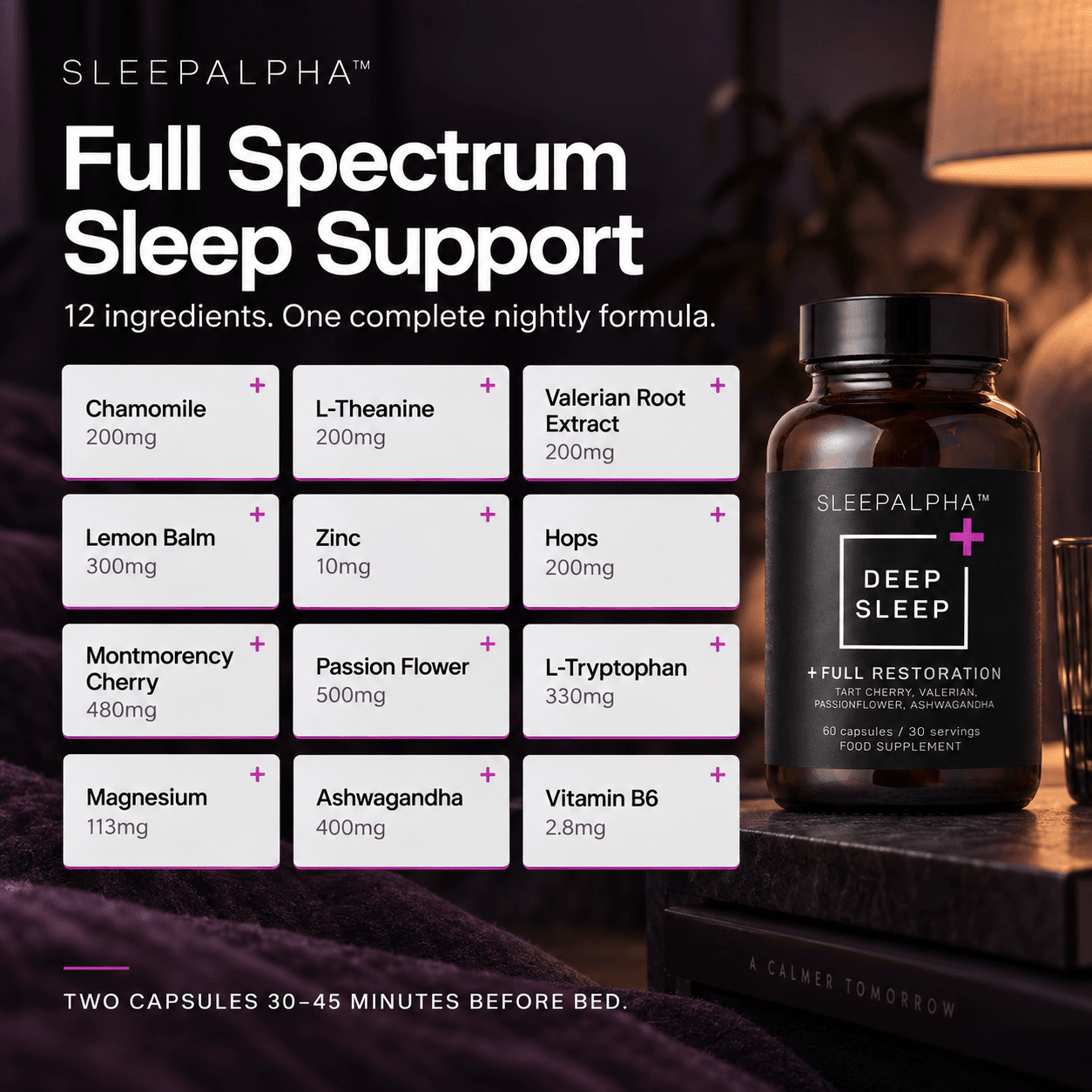 Deep Sleep + Full Restoration With Added Ashwagandha - SLEEPALPHA™