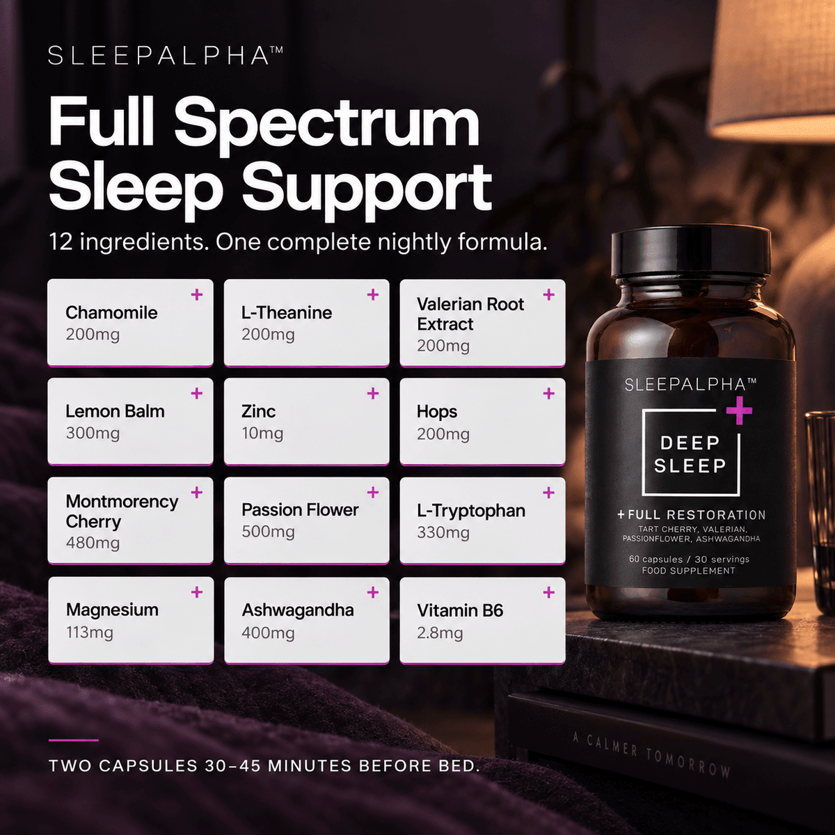 Deep Sleep + Full Restoration With Added Ashwagandha - SLEEPALPHA™